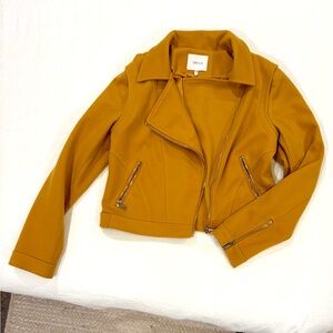 NWOT Greylin Thomas Yellow Moto Jacket